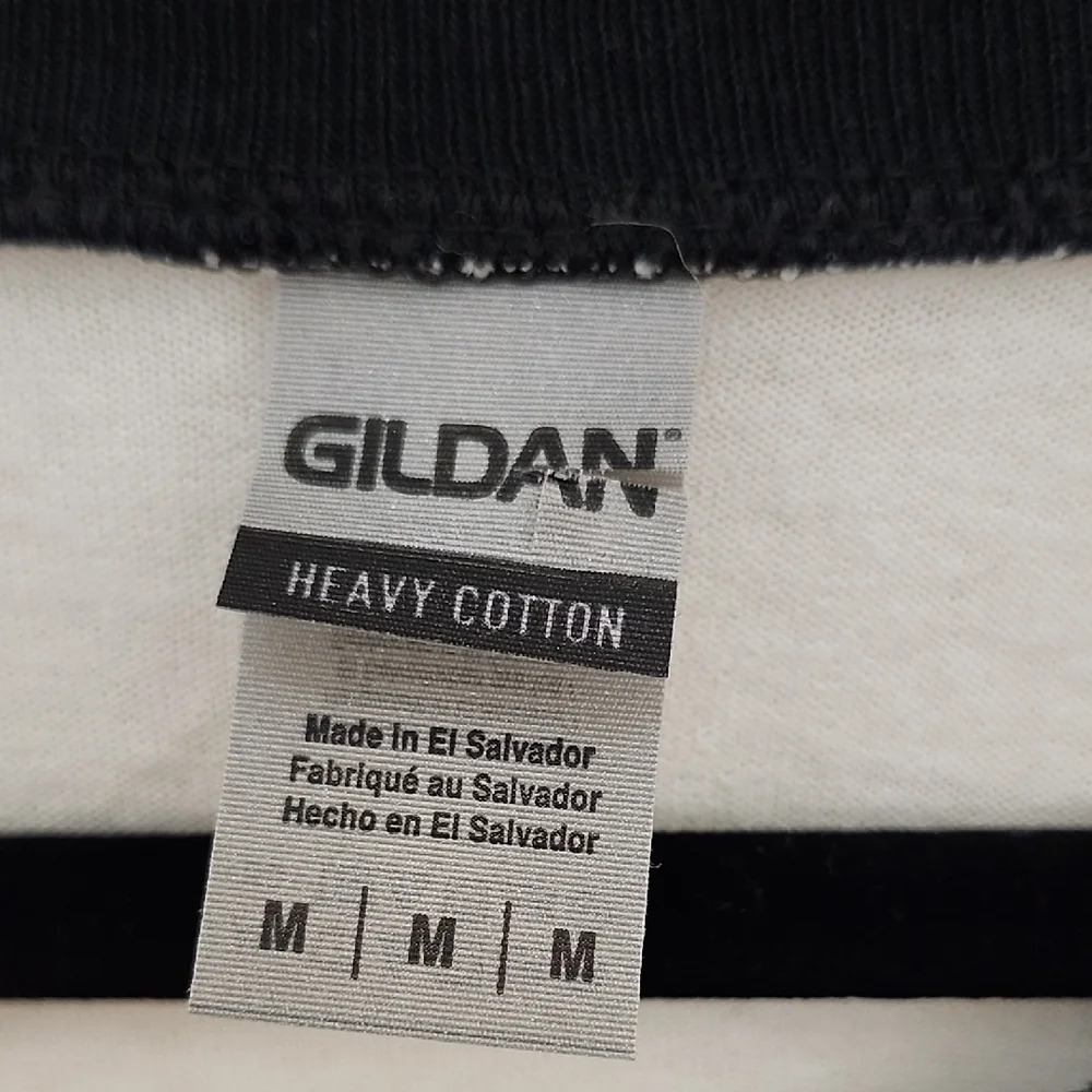 Gildan Black and White Raglan Tee - Picture 2 of 5